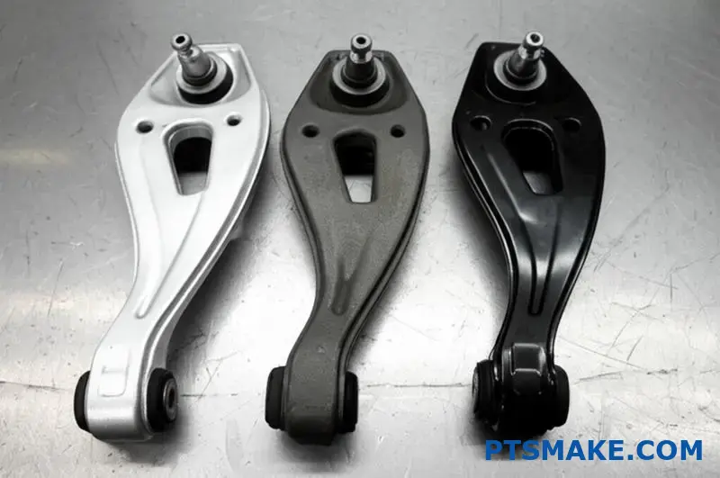 Varios brazos de control personalizados de acero forjado, fibra de carbono y aluminio