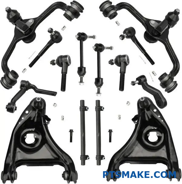 Exhibición de brazos de control posventa