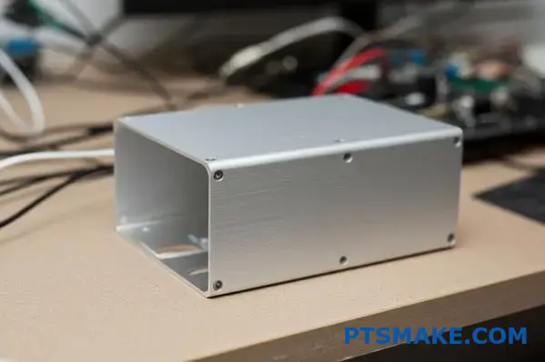 Brushed aluminum speaker housing offering EMI and RFI protection