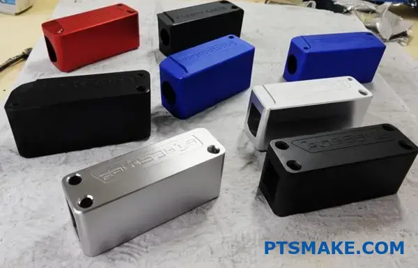 特注仕上げや彫刻を施した様々なアルミ製オーディオ・エンクロージャー