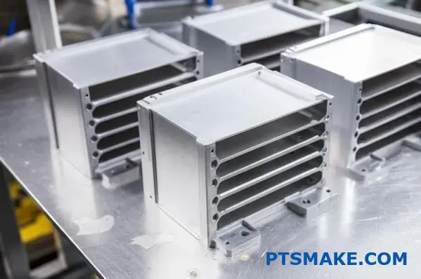 複雑な形状のダイキャスト製シルバー電子アルミ筐体