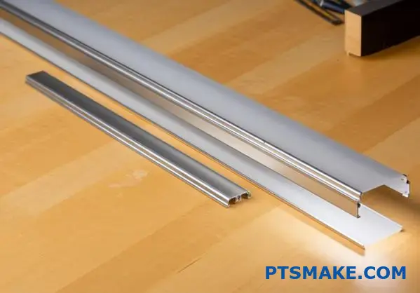 ملف LED من الألومنيوم مع شريط LED وناشر لتبديد الحرارة والمظهر الجمالي