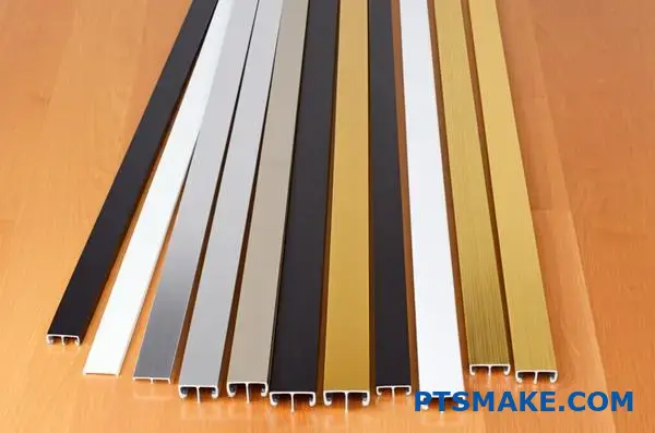 العديد من مقاطع الألومنيوم LED المؤكسدة والمغلفة بالبودرة بألوان متعددة