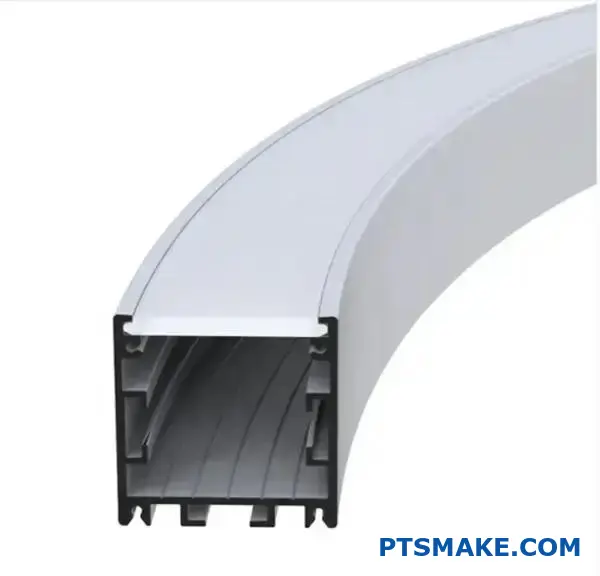بروفيل ألومنيوم LED مثني مع بثق مخصص وقنوات داخلية