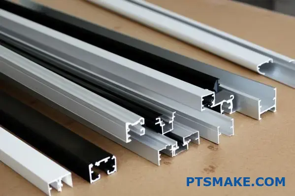 Diferentes perfis de alumínio LED, incluindo estilos de encastrar e de canto