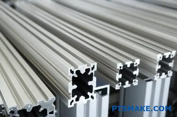 various anodized t slot aluminum extrusion profiles in silver and black finish