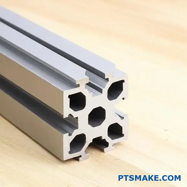 15x15mm and 20x20mm t slot aluminum profiles on workbench