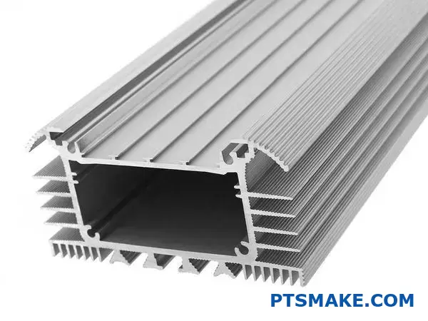 Aluminum heat sink extrusion with complex fins