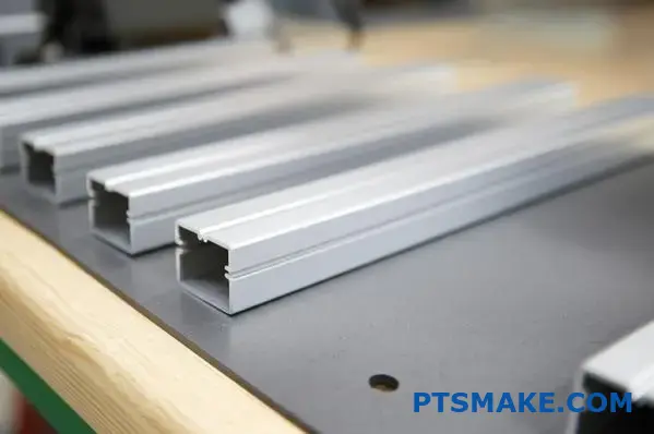 Silver brushed aluminum channel profiles for construction and electronics applications