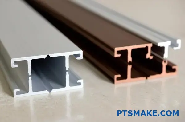 Durable anodized aluminum channel extrusions in silver, black, and bronze finishes