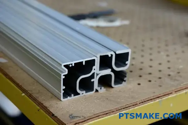 Silver hard anodized aluminum channel extrusions with smooth durable finish