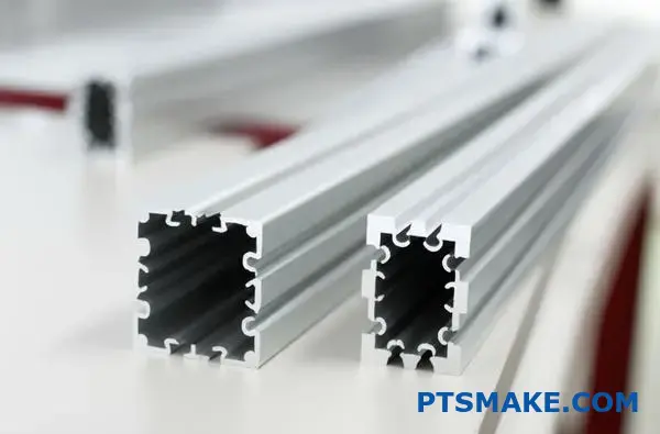 Neatly arranged aluminum extrusion shapes by top aluminum extrusion manufacturer