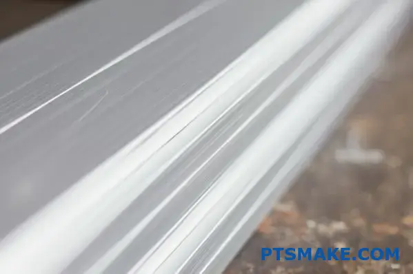 Visible die lines, bubbles, and warping on extruded aluminum profile from Aluminum Extrusion Manufacturer