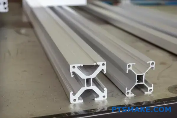 Comparison of silver aluminum channel extrusions made from 6061 and 6063 alloys