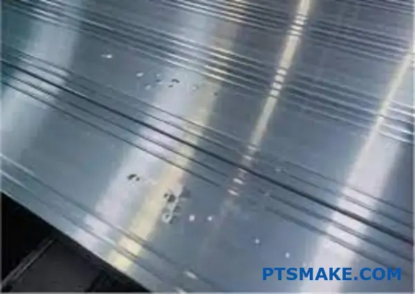 Scratched aluminum profiles from extrusion supplier with visible defects